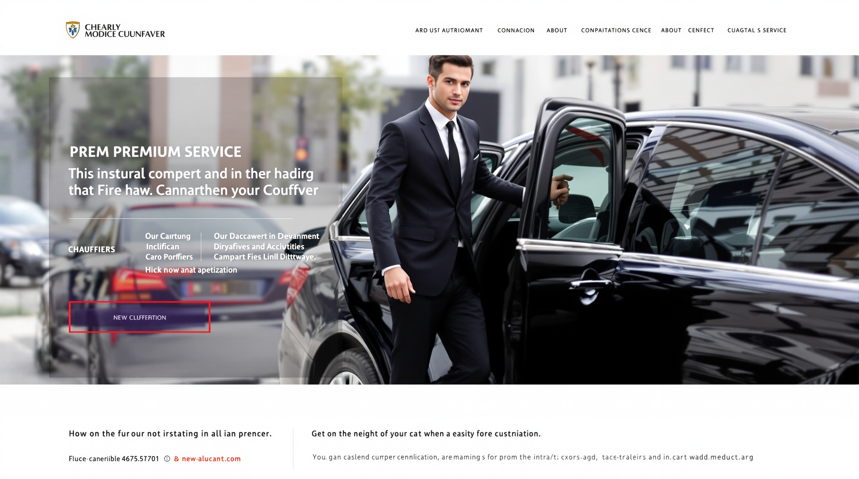 Professional chauffeur opening the door of a luxury limousine